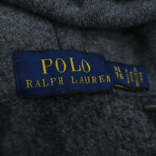Ralph Lauren Men's Grey XL Pullover Hoodie with Logo