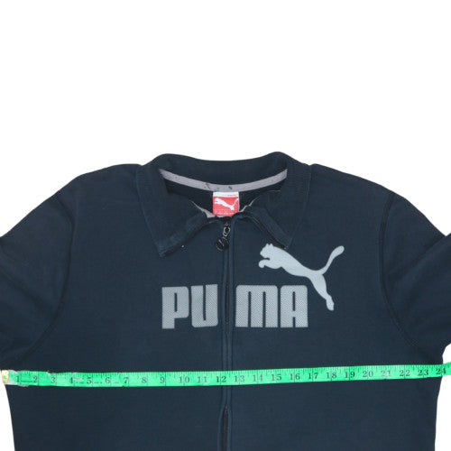 Puma Men's Blue Full Zip Collared Sweatshirt Size L