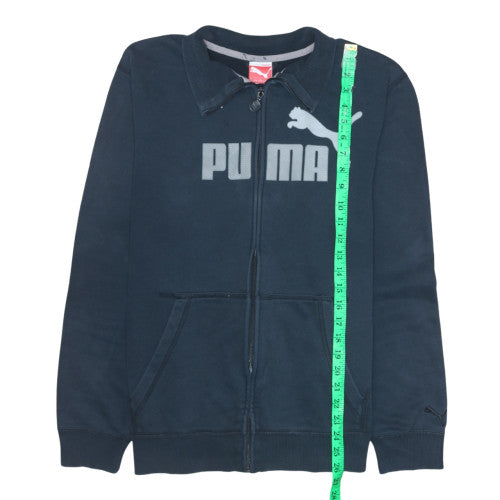 Puma Men's Blue Full Zip Collared Sweatshirt Size L