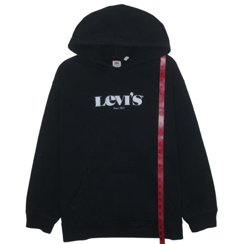 Levi's Men's Black Relaxed Fit Pullover Hoodie L Cotton Blend