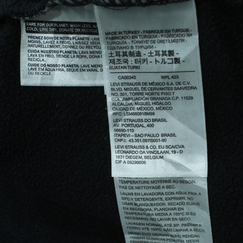 Levi's Men's Black Relaxed Fit Pullover Hoodie L Cotton Blend
