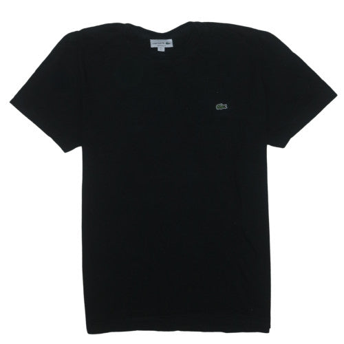 Lacoste Men's Black Regular Fit Cotton Crew Neck Short Sleeve T-Shirt L