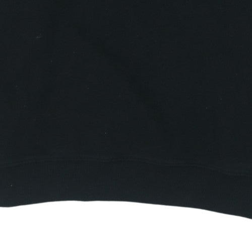 Calvin Klein Jeans Women Black L Sweatshirt Logo Cotton Crew Neck