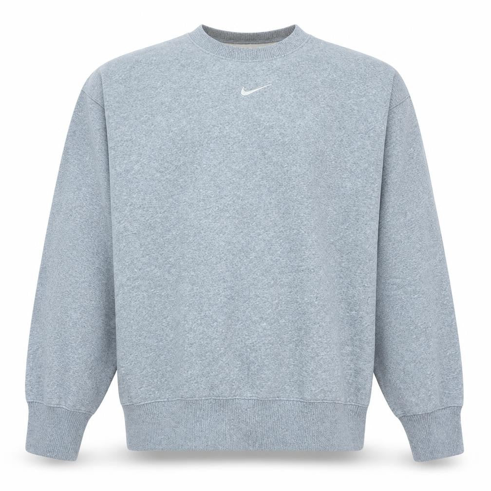 Front view of Nike Men's Grey 2XL Crew Neck Pullover Sweatshirt