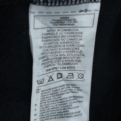 Adidas Men's Black XL Pullover Hoodie with Logo and Pocket