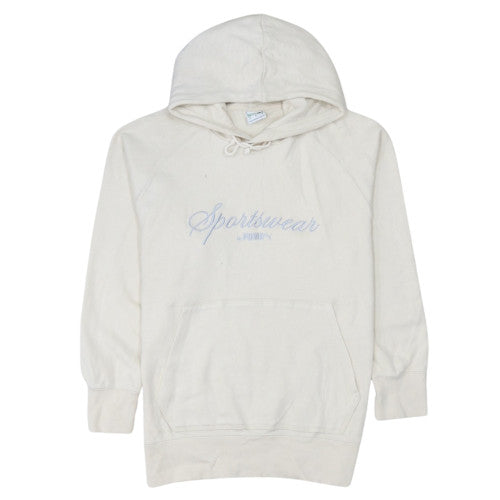 Puma Men's Beige Pullover Hoodie Size S Embroidered Sportswear