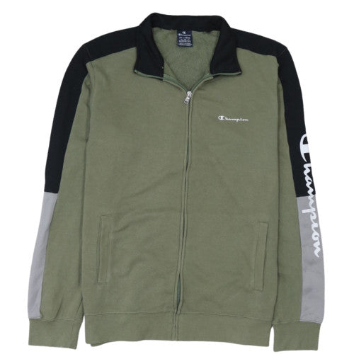 Champion Men's Green 2XL Full Zip Fleece Sweatshirt