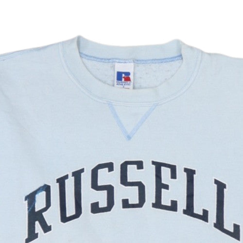 Russell Athletic Mens Blue Small Pullover Crew Sweatshirt