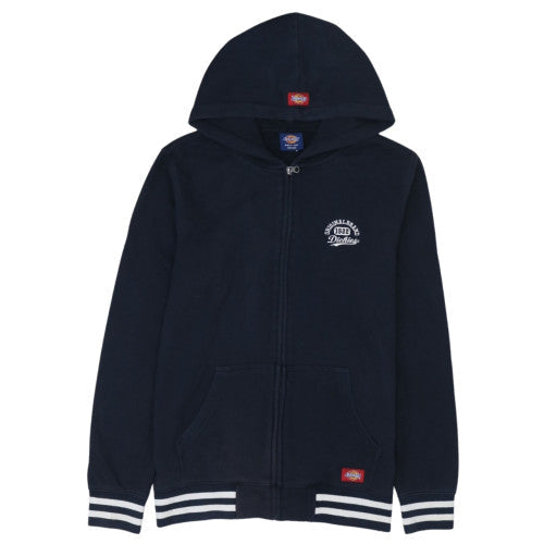 Dickies Men's Navy Blue Full Zip Hoodie Medium Classic Fleece