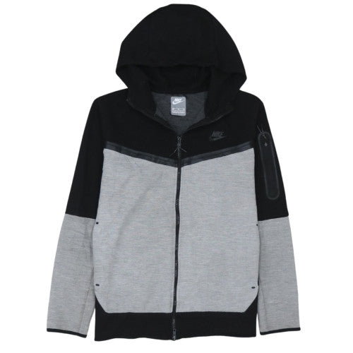 Nike Men's Grey Black Full Zip Hoodie XL Regular Fit