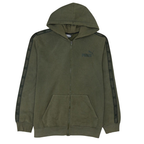 Puma Men's Green 2XL Full Zip Fleece Hoodie Sweatshirt