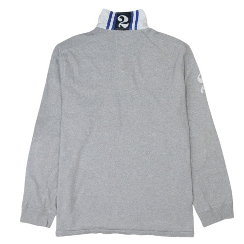 Ralph Lauren Men's Grey Long Sleeve Custom Fit Polo Shirt XL Cotton