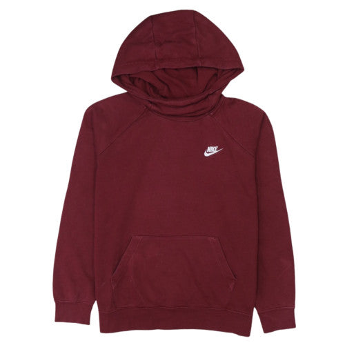 Nike Men's Red Pullover Hoodie M Regular Fit Sports Fleece