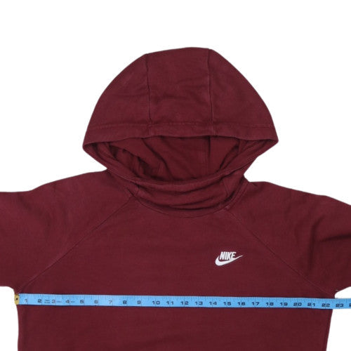 Nike Men's Red Pullover Hoodie M Regular Fit Sports Fleece