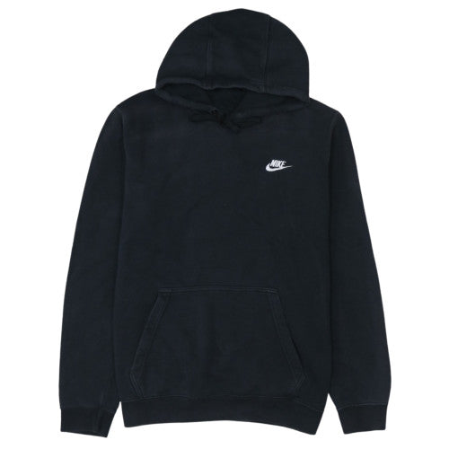 Nike Men's Black Pullover Hoodie M Regular Fit Logo Fleece