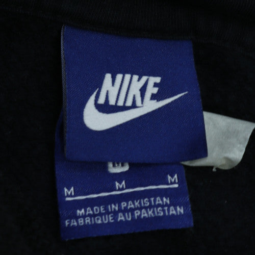Nike Men's Black Pullover Hoodie M Regular Fit Logo Fleece