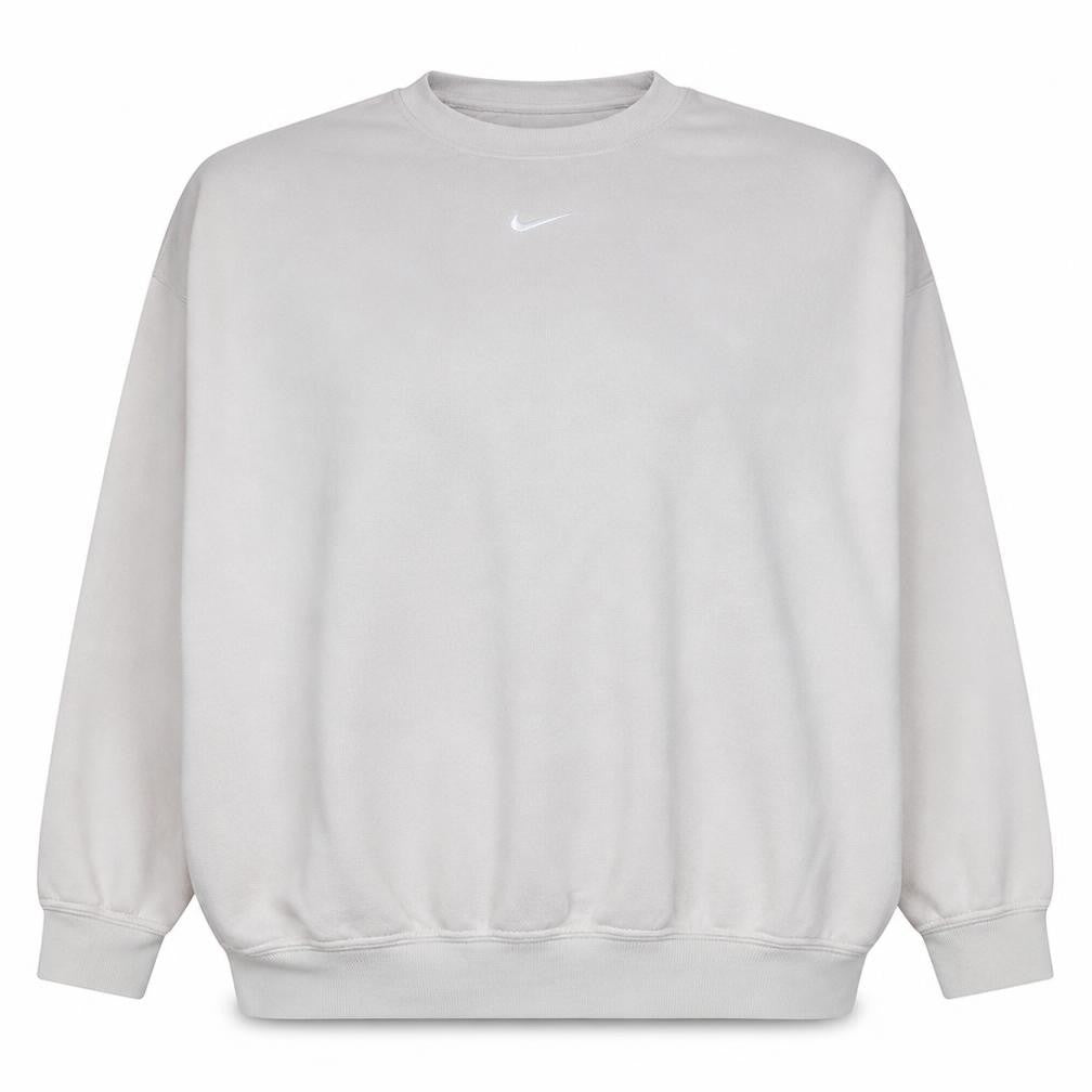 Front view of Nike Women Beige Crew Neck Pullover Sweatshirt L
