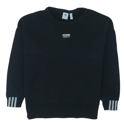 Adidas Women's Black Crew Neck Pullover Sweatshirt Size 14