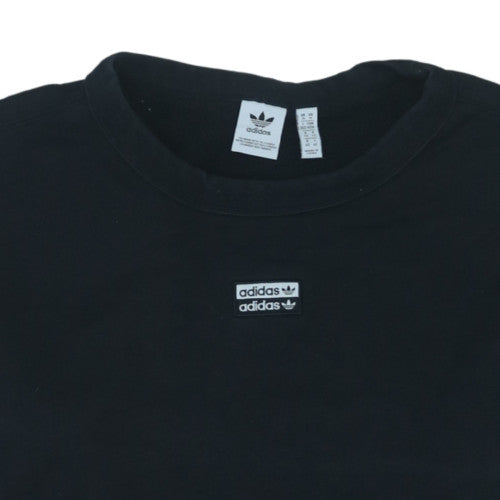 Adidas Women's Black Crew Neck Pullover Sweatshirt Size 14