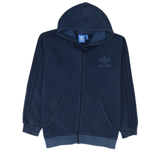 Adidas Mens Blue Full Zip Fleece Hoodie XL Classic Sportswear