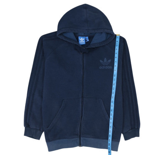 Adidas Mens Blue Full Zip Fleece Hoodie XL Classic Sportswear