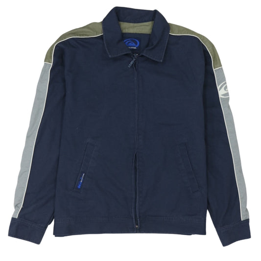 Quiksilver Men’s Blue Full Zip Cotton Jacket Size L Casual Retro