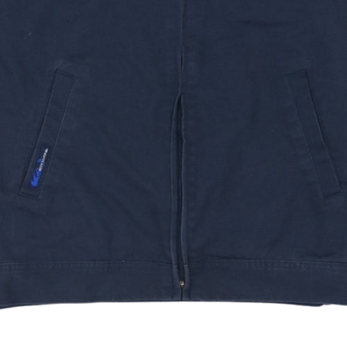 Quiksilver Men’s Blue Full Zip Cotton Jacket Size L Casual Retro