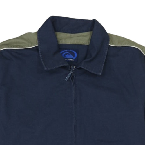 Quiksilver Men’s Blue Full Zip Cotton Jacket Size L Casual Retro