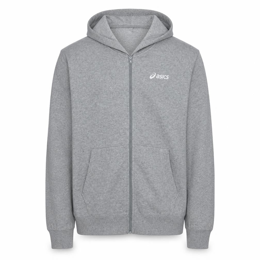 Asics Men's Grey Full Zip Hoodie XL Sports Fleece