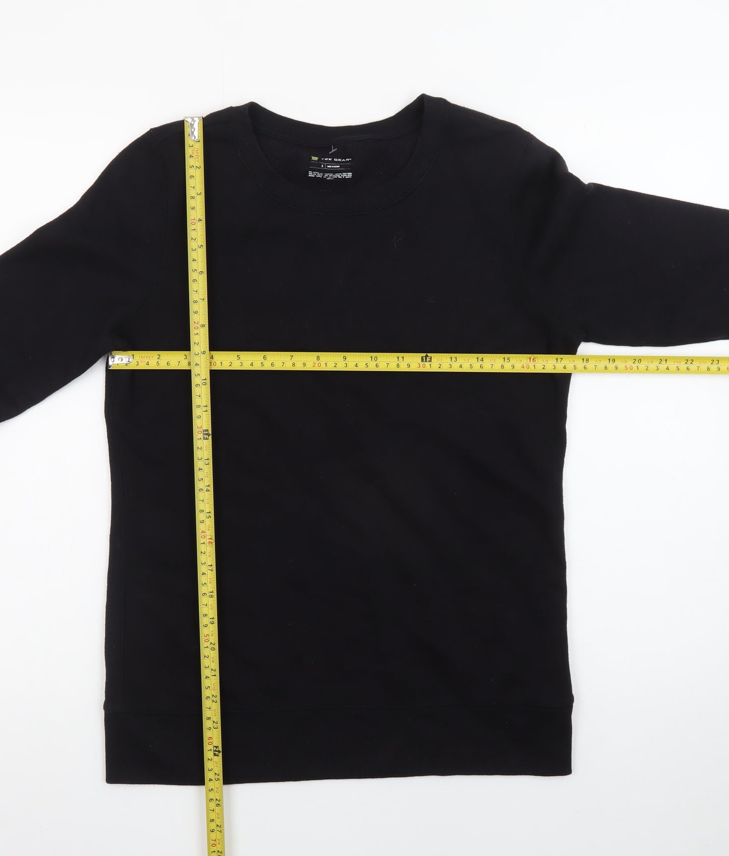 Tek Gear Men's Black Small Pullover Crew Neck Sweatshirt