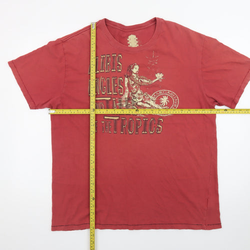 Margaritaville Men's Red XL Graphic Cotton T-Shirt Tropical Beach Style