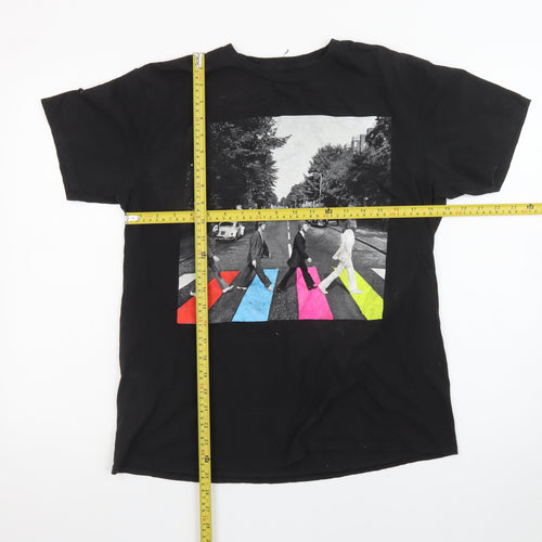 The Beatles Men's Black Abbey Road Graphic T-Shirt Size L