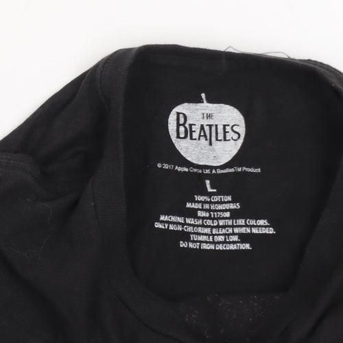 The Beatles Men's Black Abbey Road Graphic T-Shirt Size L