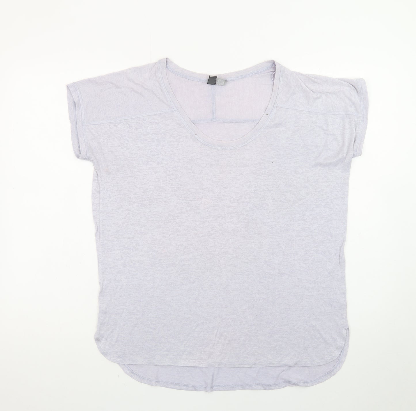 KENAR Womens Grey Basic Scoop Neck Short Sleeve T-Shirt Size M