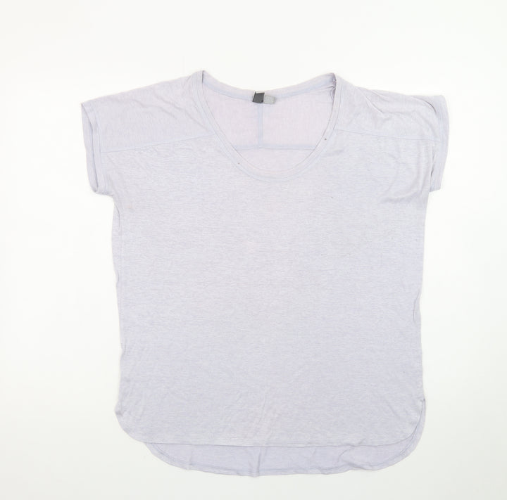 KENAR Womens Grey Basic Scoop Neck Short Sleeve T-Shirt Size M