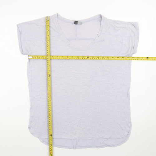 KENAR Womens Grey Basic Scoop Neck Short Sleeve T-Shirt Size M