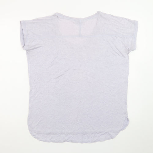 KENAR Womens Grey Basic Scoop Neck Short Sleeve T-Shirt Size M