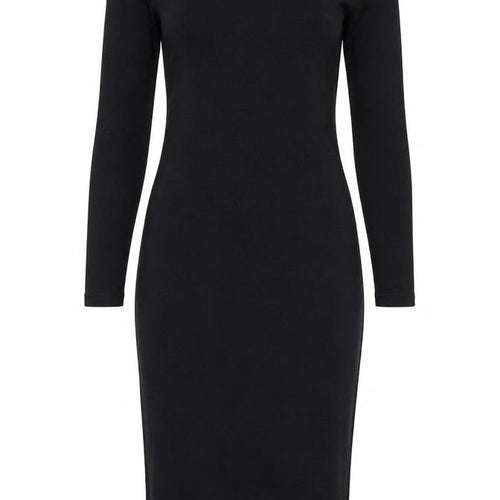 New Look Women Black Size 12 Bodycon Knee Length Long Sleeve Dress