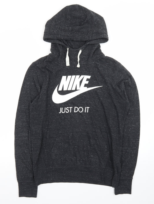Nike Men's Black Pullover Hoodie L Graphic Print Sportswear