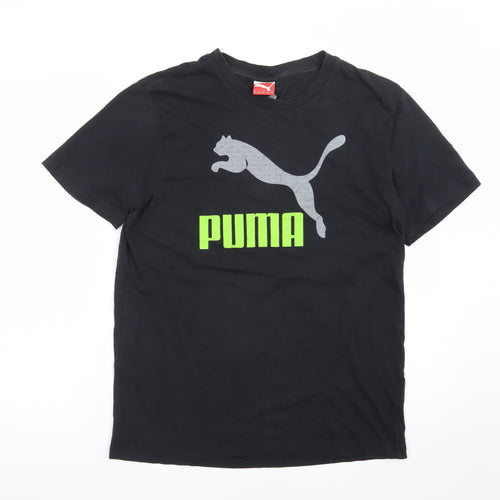 Puma Men's Black Graphic Sports T-Shirt Size M