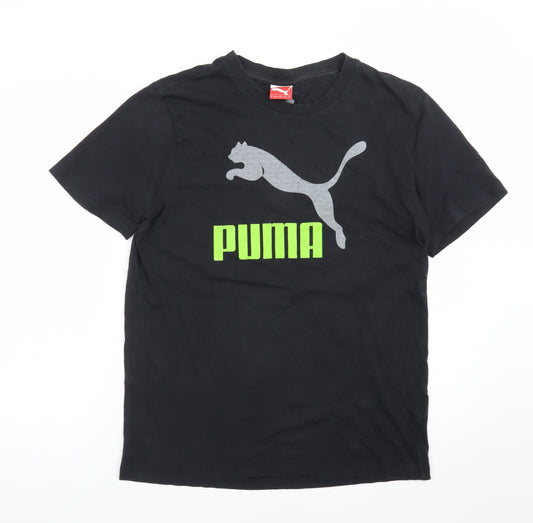 Puma Men's Black Graphic Sports T-Shirt Size M
