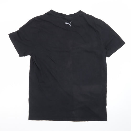 Puma Men's Black Graphic Sports T-Shirt Size M