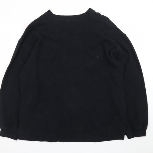 NorthCrest Men's Black XL Cotton V-Neck Pullover Jumper