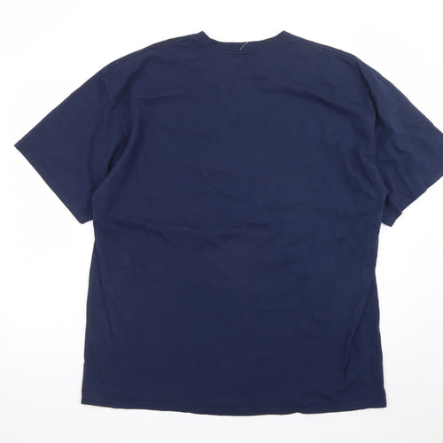 MLB Genuine Merchandise Men's Navy Brewers T-Shirt 2XL Cotton Short Sleeve