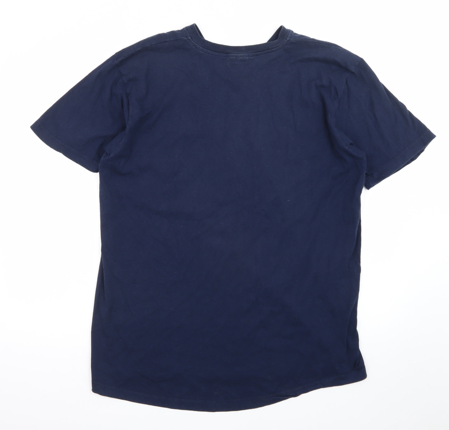 Champion Men's Blue 2XL V-Neck Cotton Short Sleeve T-Shirt