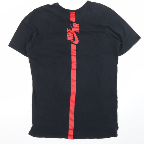 Nike Men's Black Air Graphic Regular Fit Cotton T-Shirt Size L