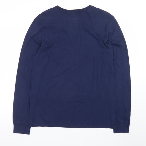 Nike Men's Blue Long Sleeve Athletic Graphic T-Shirt M