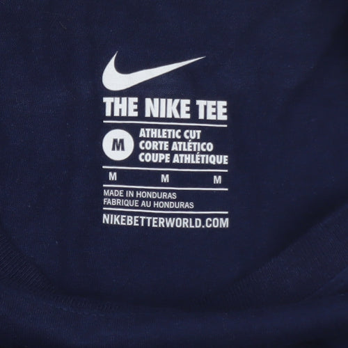 Nike Men's Blue Long Sleeve Athletic Graphic T-Shirt M