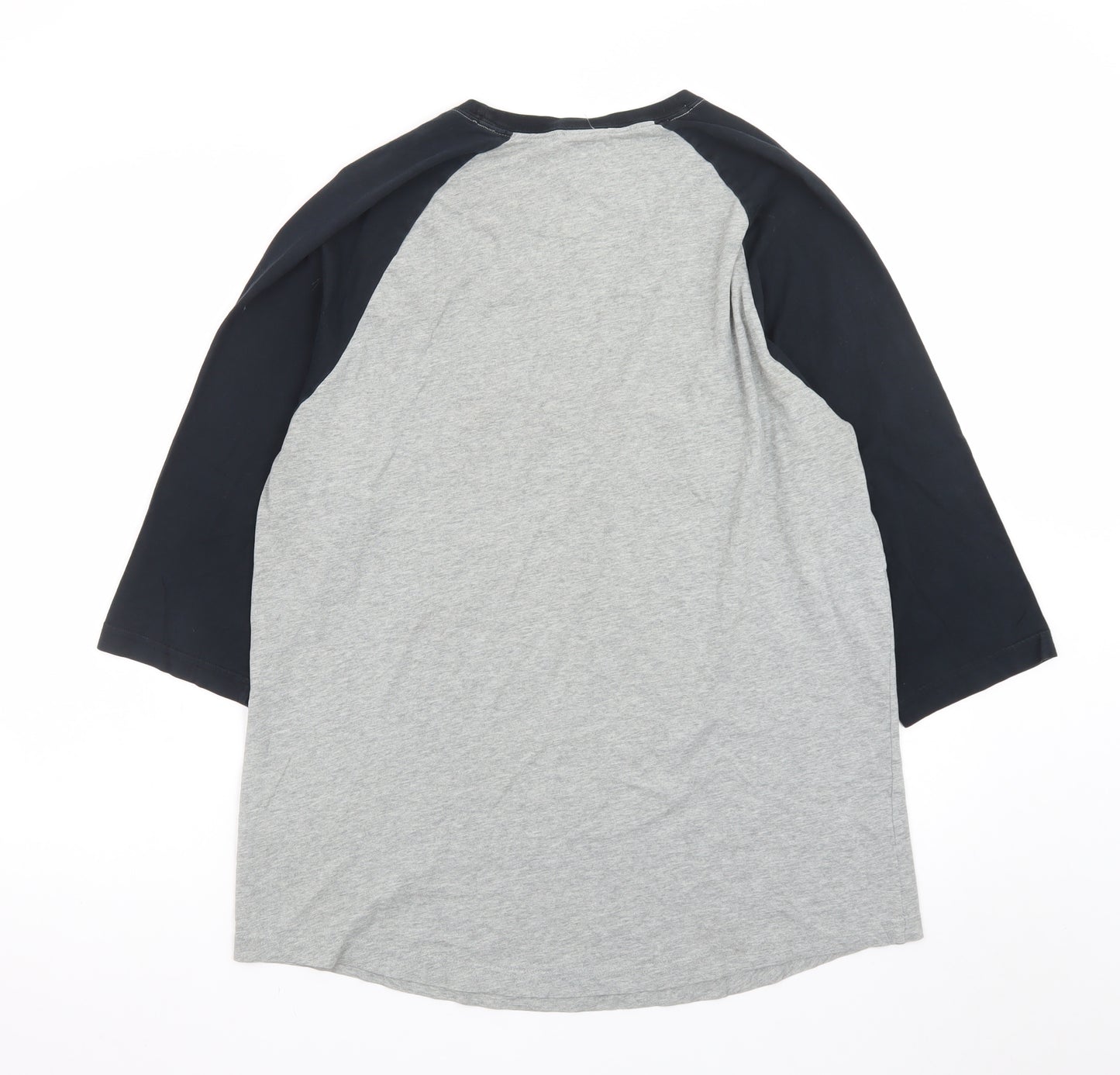 Nike Men's Grey XL 3/4 Sleeve Crew Neck Sports T-Shirt