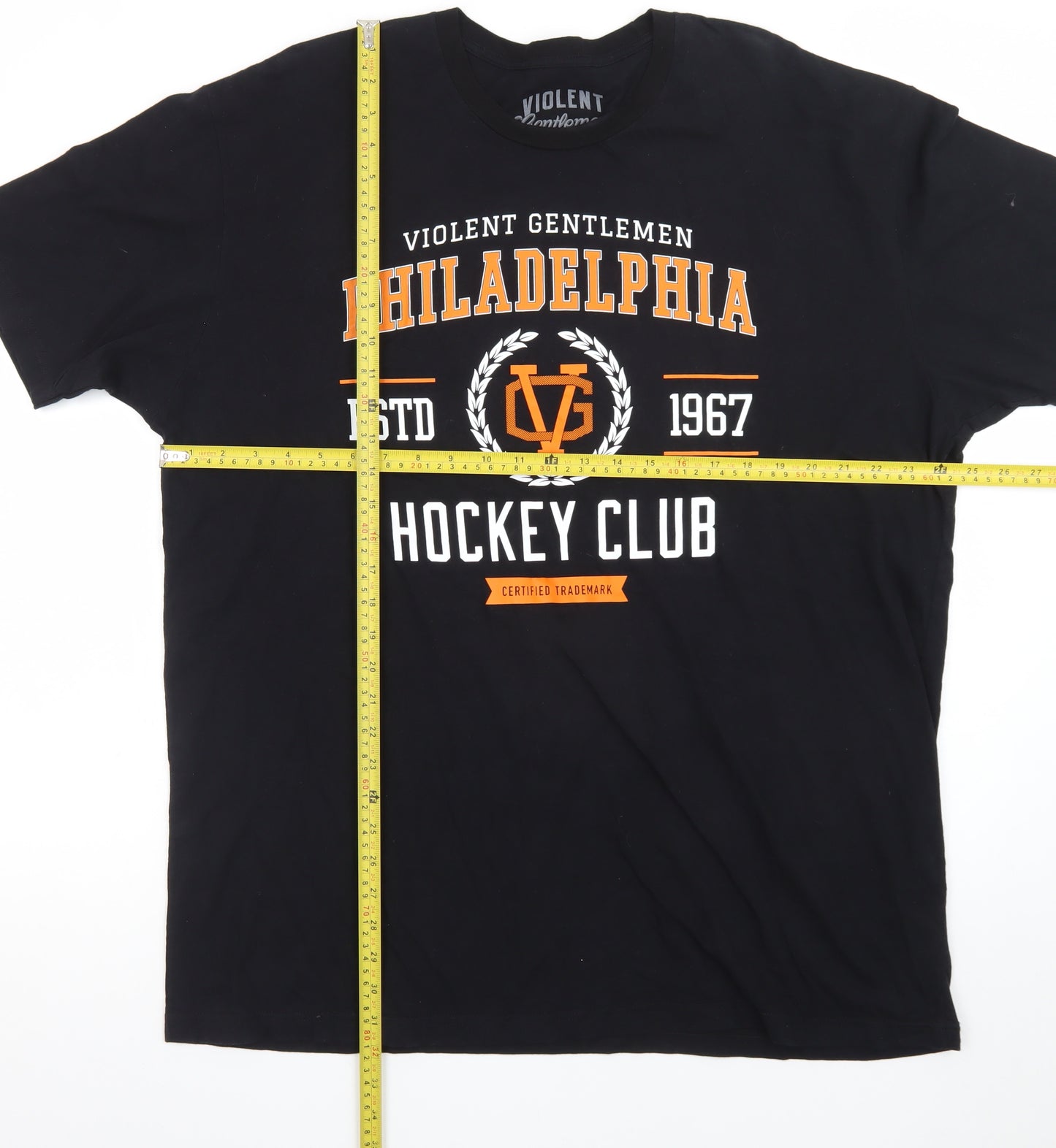 Violent Gentlemen Men's Black 2XL Hockey Club Graphic T-Shirt